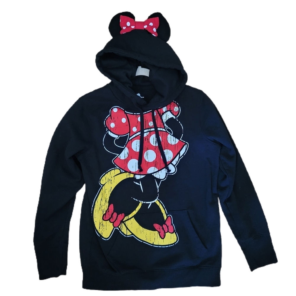 Disney Parks Hoodie L Large Black Minnie Mouse
